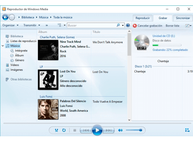 Grabar MP3 en CD en Windows
