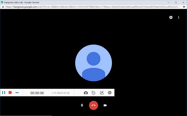 Grabar la conversación en Google Hangouts