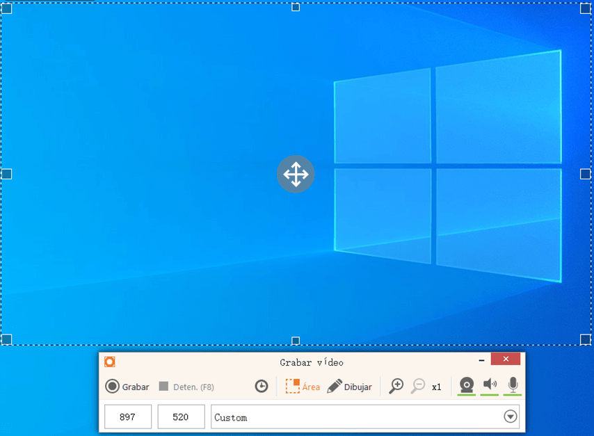 Grabar la pantalla de Windows 10 con Icecream