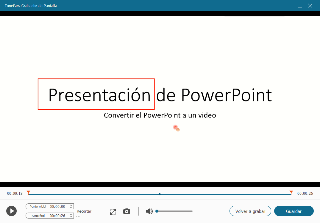 Revisar video grabado de Powerpoint