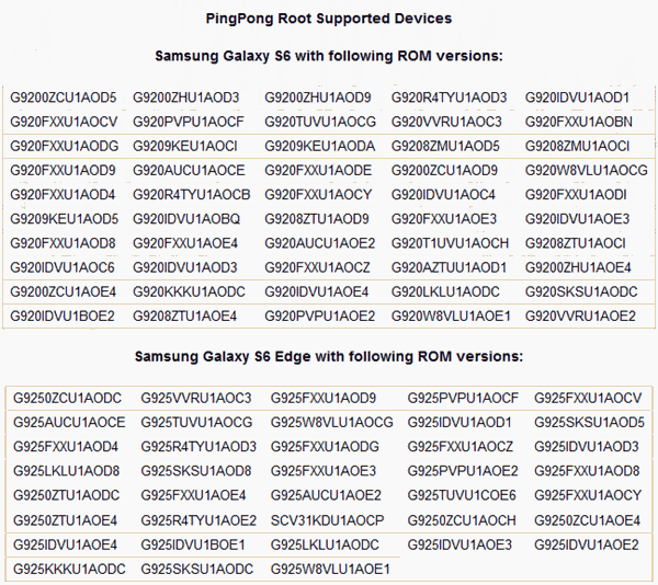 Pingpong Root dispositivos compatibles