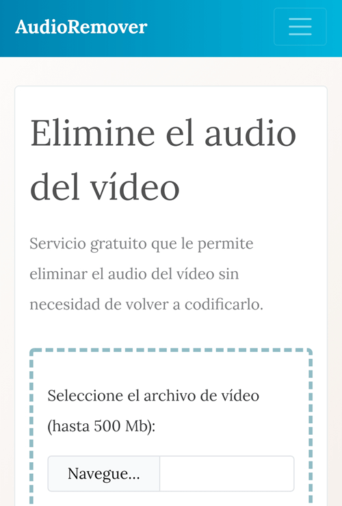Quitar audio a un video en Android online