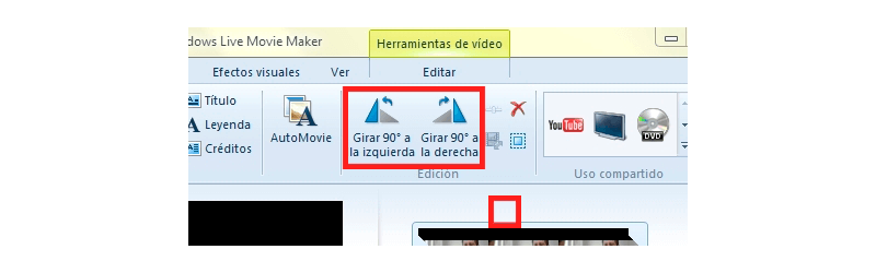 girar vídeos con Windows Movie Maker