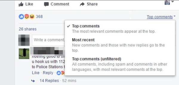 Facebook Top Comments