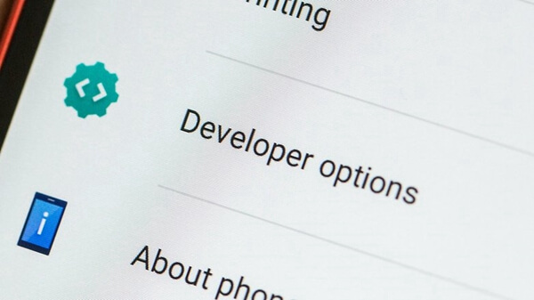 options developpeur android