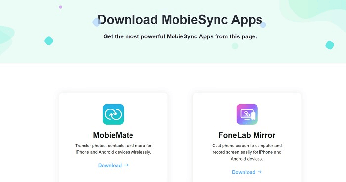 Télécharger MobieSync App