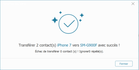 FonePaw DoTrans - copier contacts android vers iphone