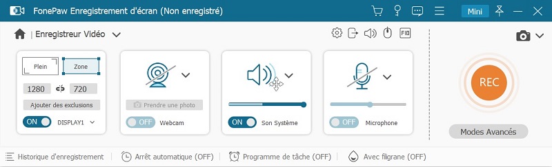 FonePaw Enregistreur d’écran - Enregistreur Vidéo sur Windows et Mac