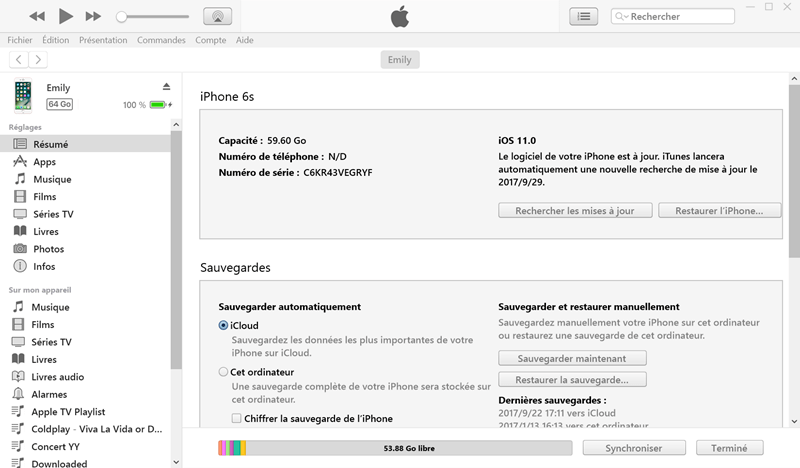 Restaurer iPhone en Mode DFU avec iTunes