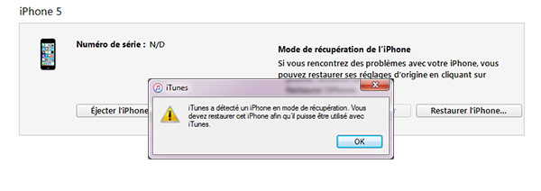 Restaurer un iPhone avec iTunes