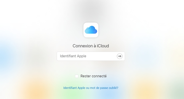 Connecter à votre compte iCloud en utilisant votre identifiant Apple