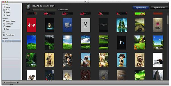 Exportez des photos vers Mac avec iPhotos