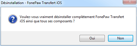désinstaller FonePaw Transfert iOS (Windows)