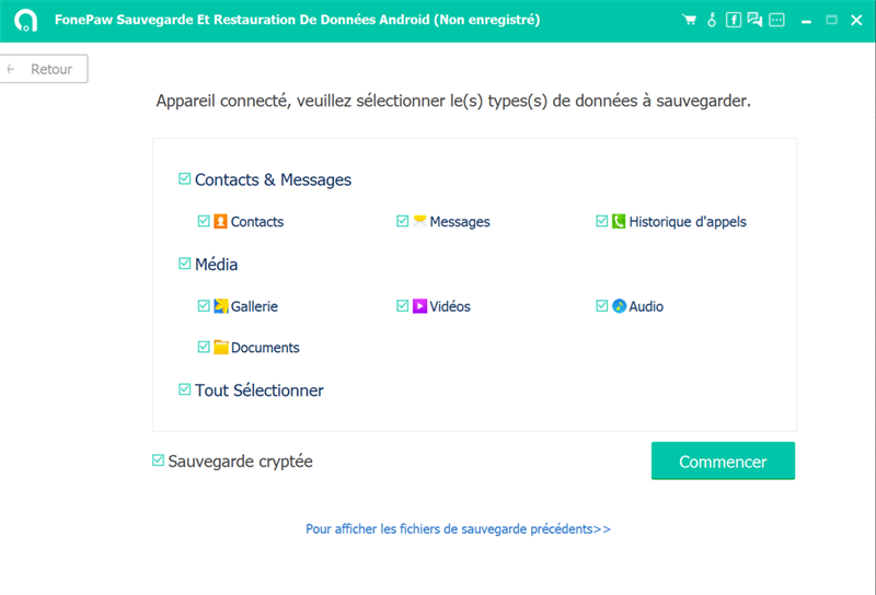 sauvegarde contact android vers pc