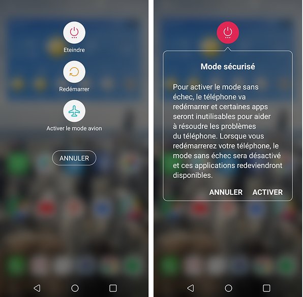 activer Mode sécurisé ou mode sans échec sur Android
