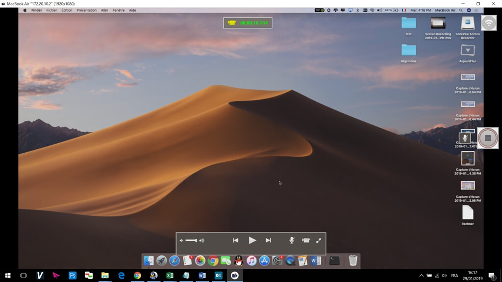 Faire un enregistrement audio-vidéo d’un Mac sur Windows