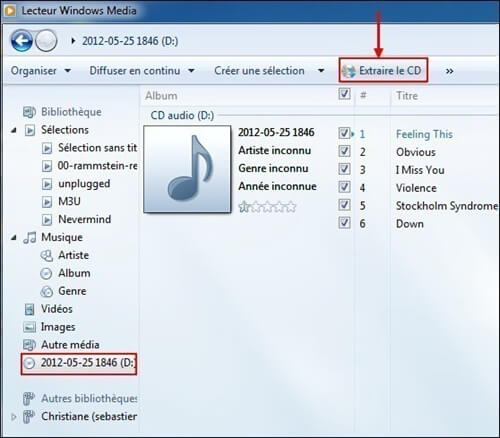 Extraire l'audio d'un DVD avec Windows Media Player