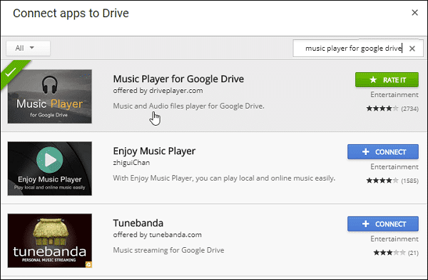 Music Player For Google Drive