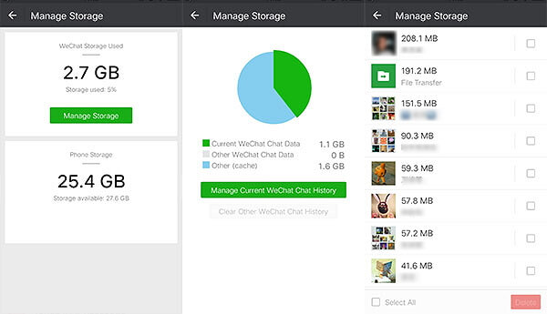 Manage WeChat Storage Space