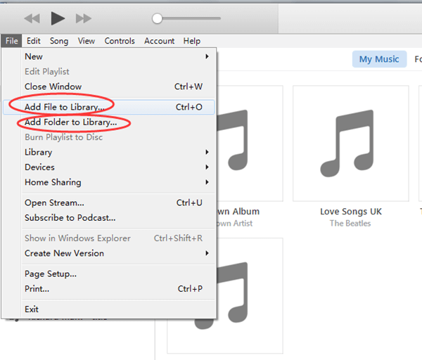 Add Songs to iTunes