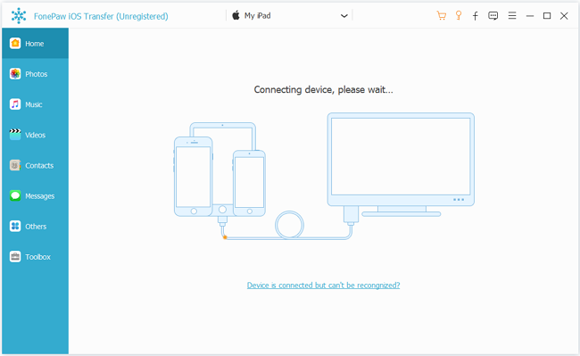 Connect iPhone to Computer and Run iOS Transfer