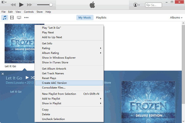 Add ACC Version in iTunes