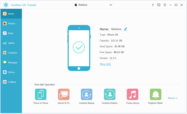 Plug iPhone into PC via USB Cable