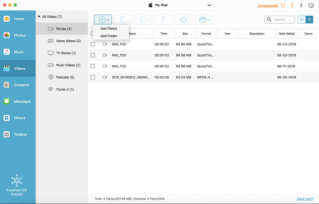 Move Files from iPad to Mac