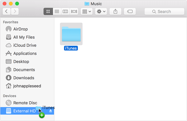 Transfer iTunes Library to External Hard Drive