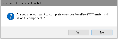 Remove FonePaw iOS Transfer