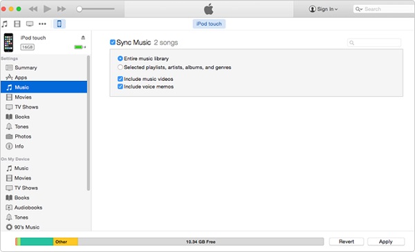 Sync iPod with iTunes