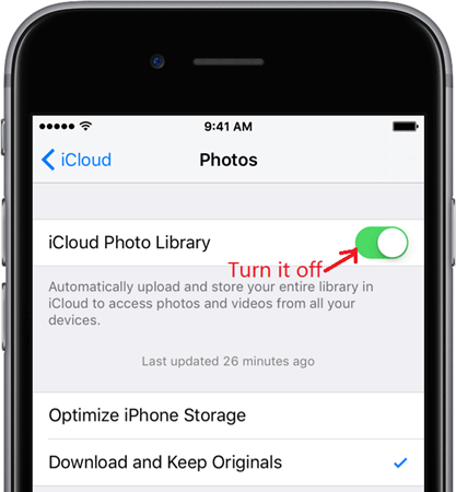 Turn Off iCloud Photo Library