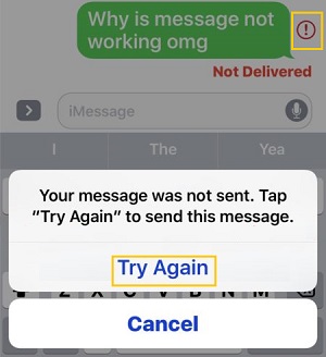 Resend iMessage on iPhone
