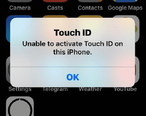 Unable To Activate Touch ID