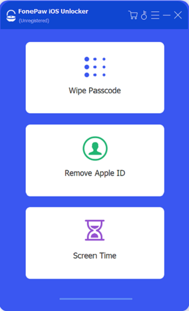 Select Wipe Passcode Unlock Mode on Main Interface
