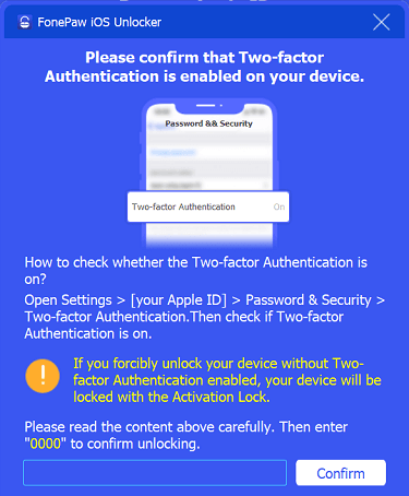 Confirm Two Factor Authentication is Enabled