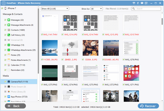 Restore iCloud Backup Files of Camera Roll