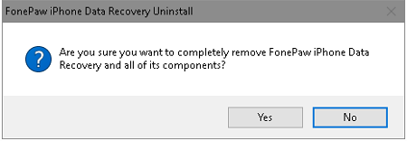Choose to Remove FonePaw Program
