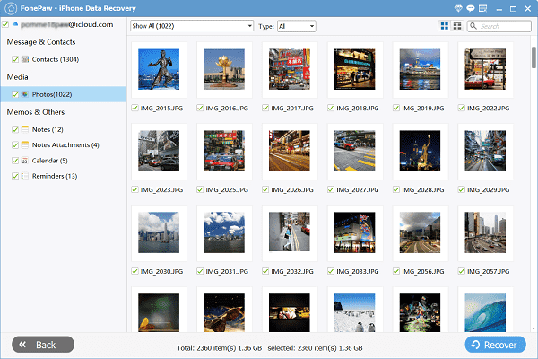Select to Download Photos from iCloud