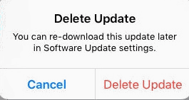 Delete iOS Update