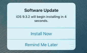 iOS Update Alert