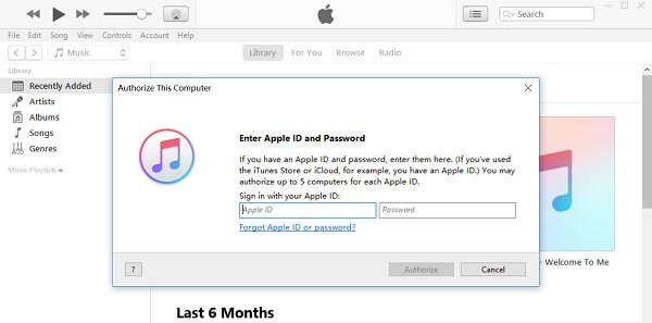 iTunes Authorize This Computer