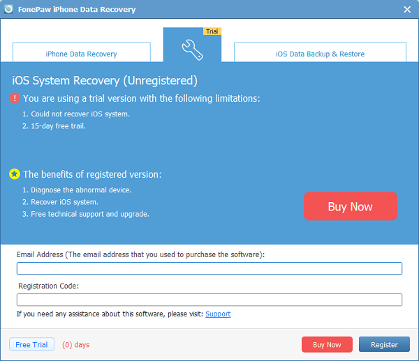 Register iOS System Recovery