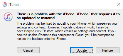 Restore or Update iPhone on iTunes