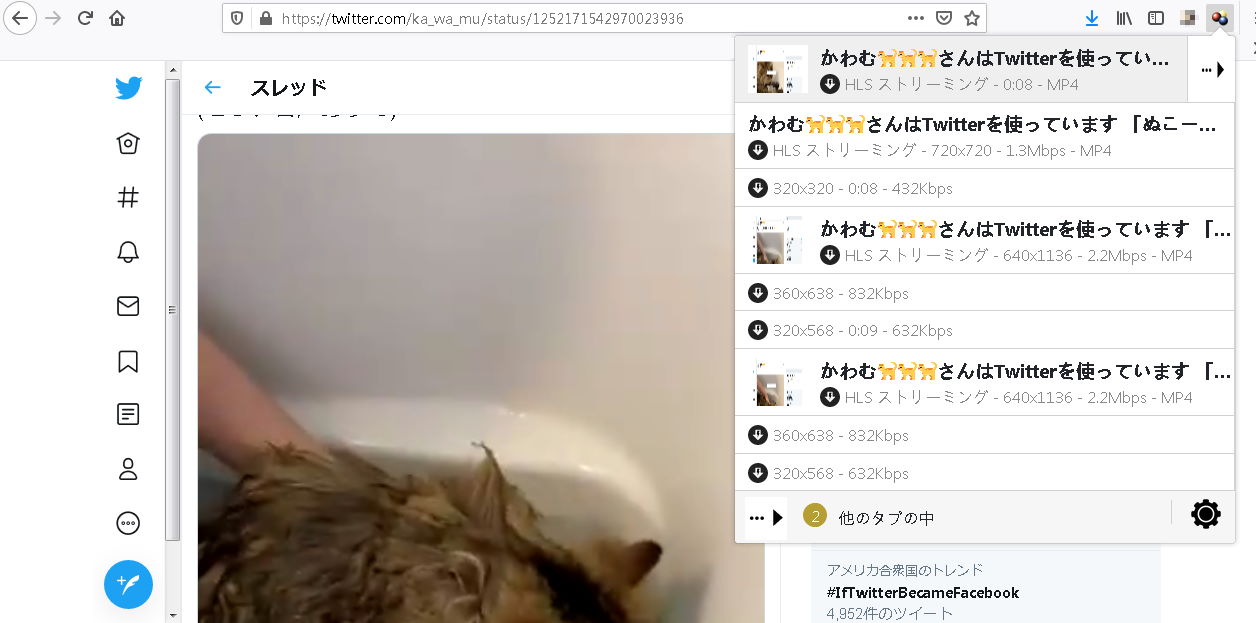 Firefox Chrome向け Hls動画をダウンロードする方法