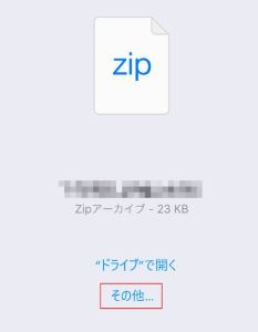 iPhone ZIP ファイル ドライブ