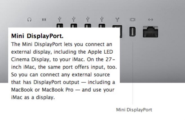 Mini DisplayPort on Mac