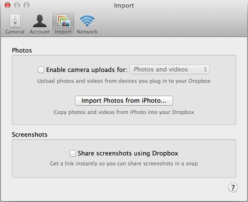 Share Screenshots to Dropbox