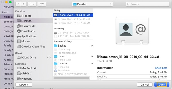 Add iPhone Contacts To Mac