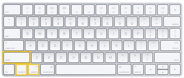 Press Shift Control Option On Mac